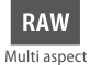 Format RAW v različnih razmerjih prikaza